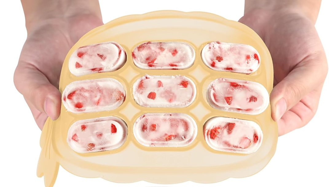 Tavă din silicon HAAKAA pentru congelarea alimentelor + capac