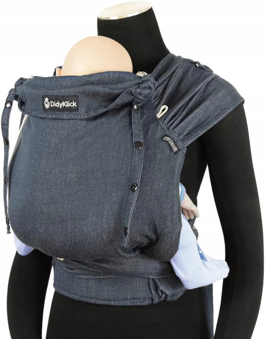 DIDYMOS DidyKlick nosidełko ergonomiczne 3-20kg, szare, do noszenia na plecach i przodem do rodzica