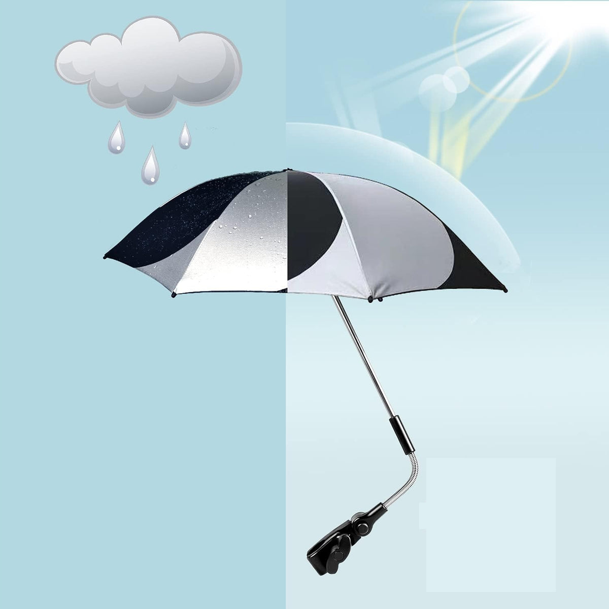 ZJ RIGHTO beschermparasol voor kinderwagen diameter 74 cm UV-stralen waterdicht