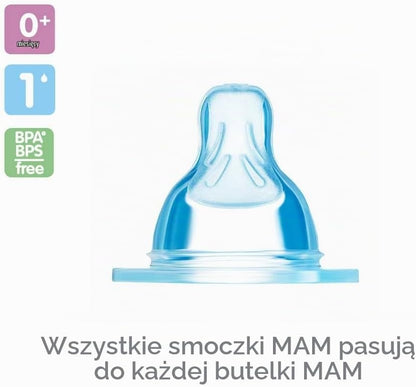 MAM smoczki do butelek rozmiar 1 SkinSoft 0m+ x2