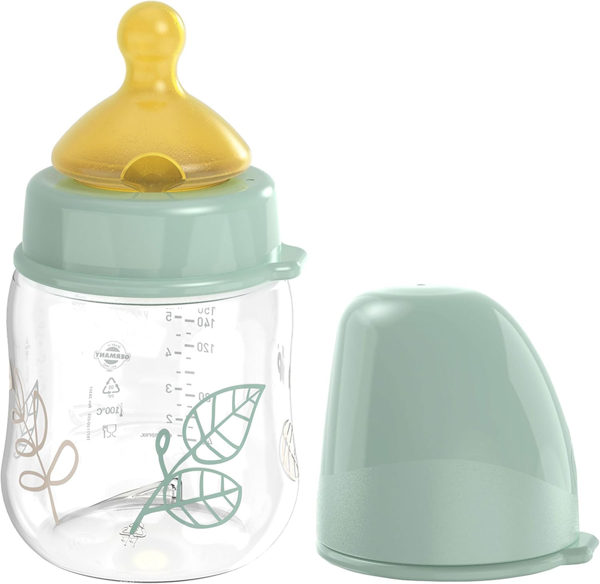 NIP Cherry Green Flasche mit Latex-Sauger Größe S 150 ml