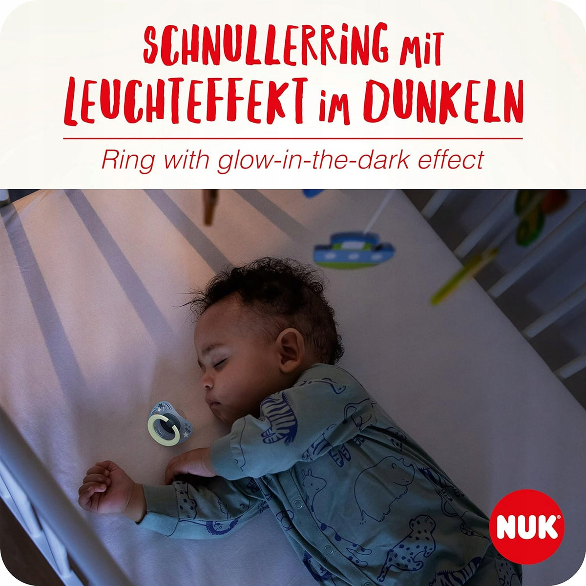 NUK SIGNATURE DAY&NIGHT smoczek uspokajający x4 6-18msc świecący w ciemności do snu dla niemowląt