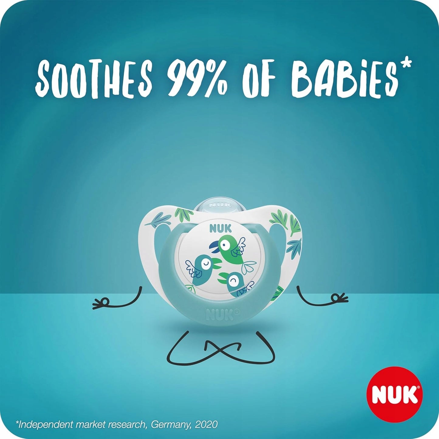 NUK STAR Day&Night cumlík na upokojenie x4, 18 – 36 mes.