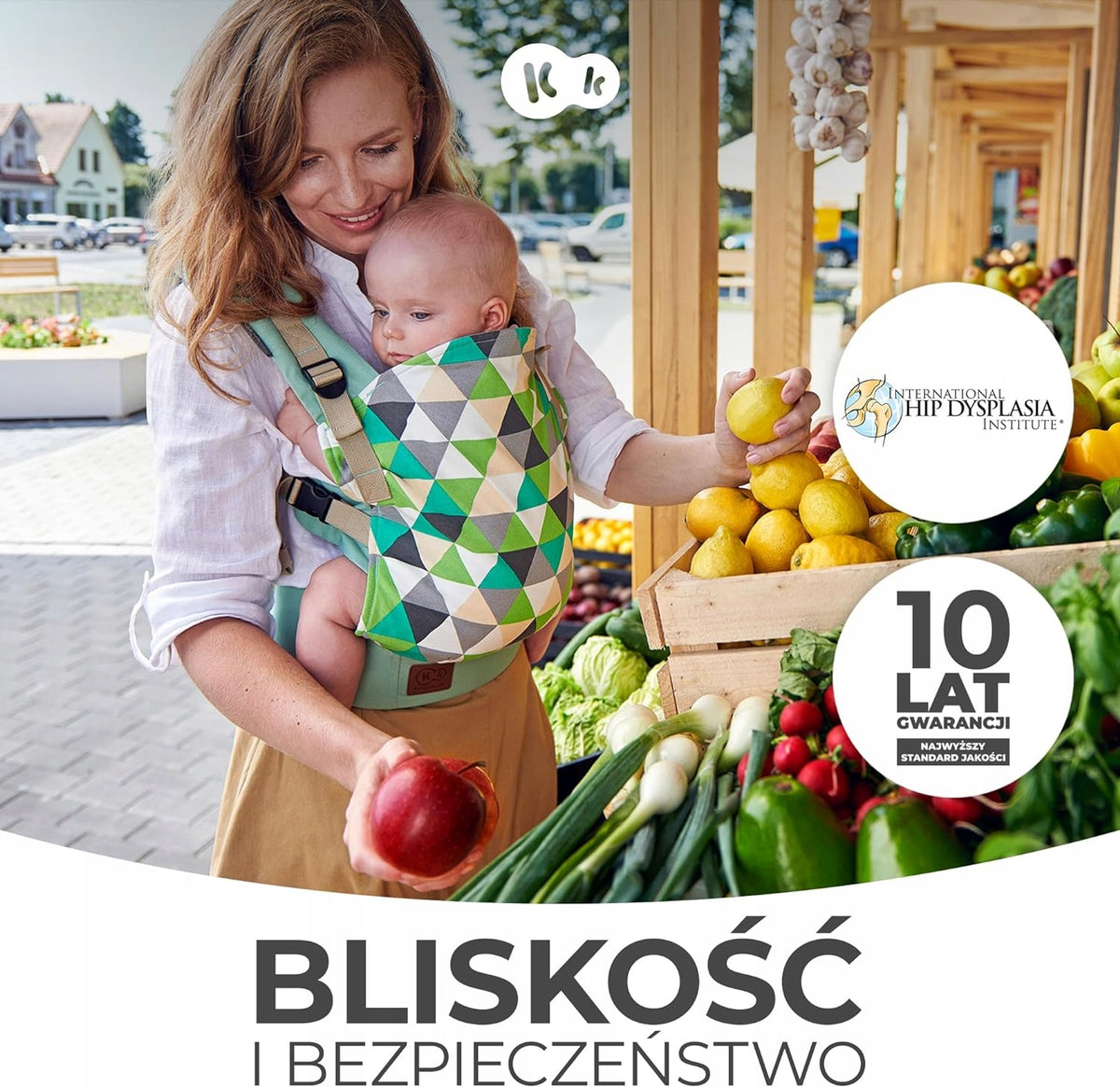 KINDERKRAFT NINO CONFETTI nosidełko ergonomiczne, bliskość i bezpieczeństwo dla dziecka od 3 mies. do 20 kg