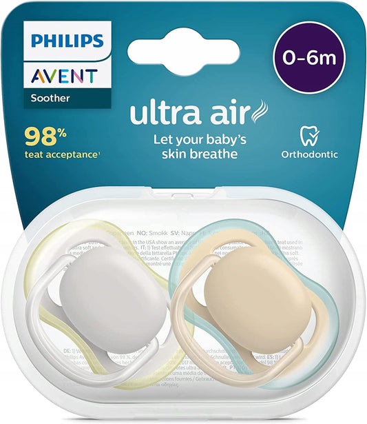 PHILIPS AVENT Ultra Air Happy πιπίλες x 2 0-6 μηνών