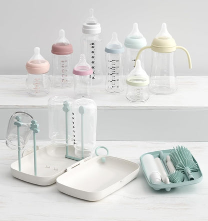 MOMCOZY 7-in-1 travel cleaning kit for bottles, pacifiers, and straws + case
