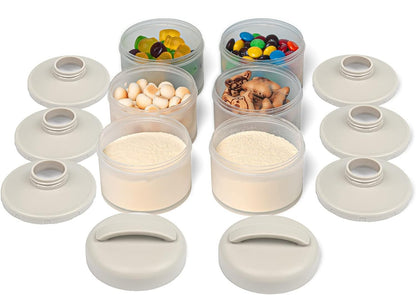 TERMICHY Behälter für Säuglingsmilchpulver und Snacks, 2 Stück, 6 x 60 g