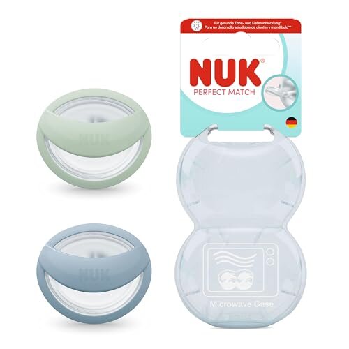 NUK Perfect Match smoczki 0-6 mies. 2 szt. zielony/niebieski – zdjęcie produktu 2