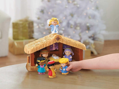 FISHER-PRICE Little People Szopka Bożonarodzeniowa z figurkami i stajenką, świąteczna zabawka dla dzieci 1-5 lat
