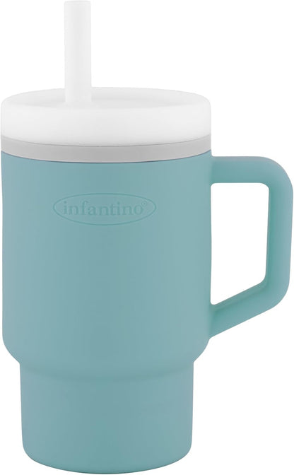 INFANTINO My 1st Tumbler silikonowy kubek niekapek z ustnikiem 266 ml 6 m+
