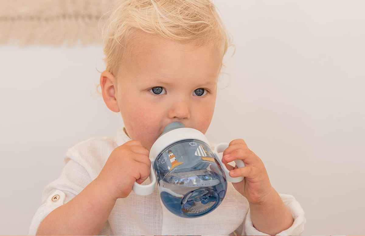 MEPAL Sippy Cup läckfri mugg med dubbelsidig pip 200 ml 6 m+