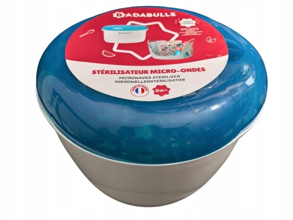 BADABULLEmicrowave steriliserage 0 +colour white and bluewidth 25 cm, length 27 cm, height 17 cmmaterial
