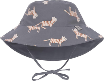 LASSIG Pălărie bucket reversibilă cu tigru, mărime 43-45 cm, 3-6 luni, protecție UV 80