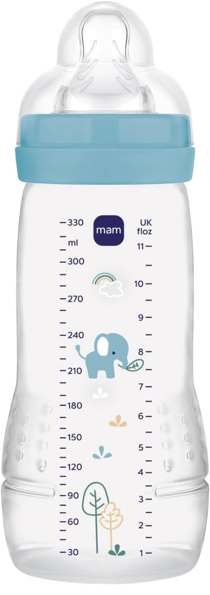 MAM Easy Active biberon 330 ml 6 luni+ tetină 4 debit foarte rapid ELEFANT