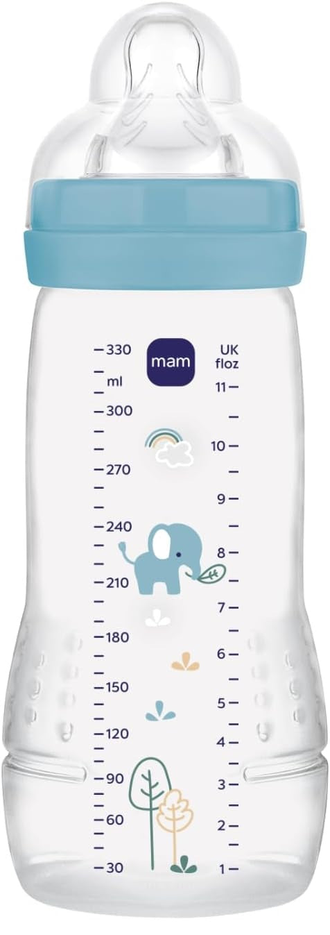 MAM Easy Active biberon 330 ml 6 luni+ tetină 4 debit foarte rapid ELEFANT