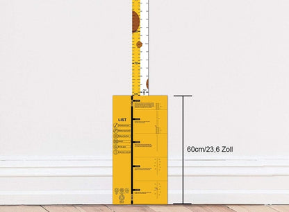 DUOUPA miarka wzrostu z przesuwaną głową ŻYRAFY 180 cm + naklejki na ścianę