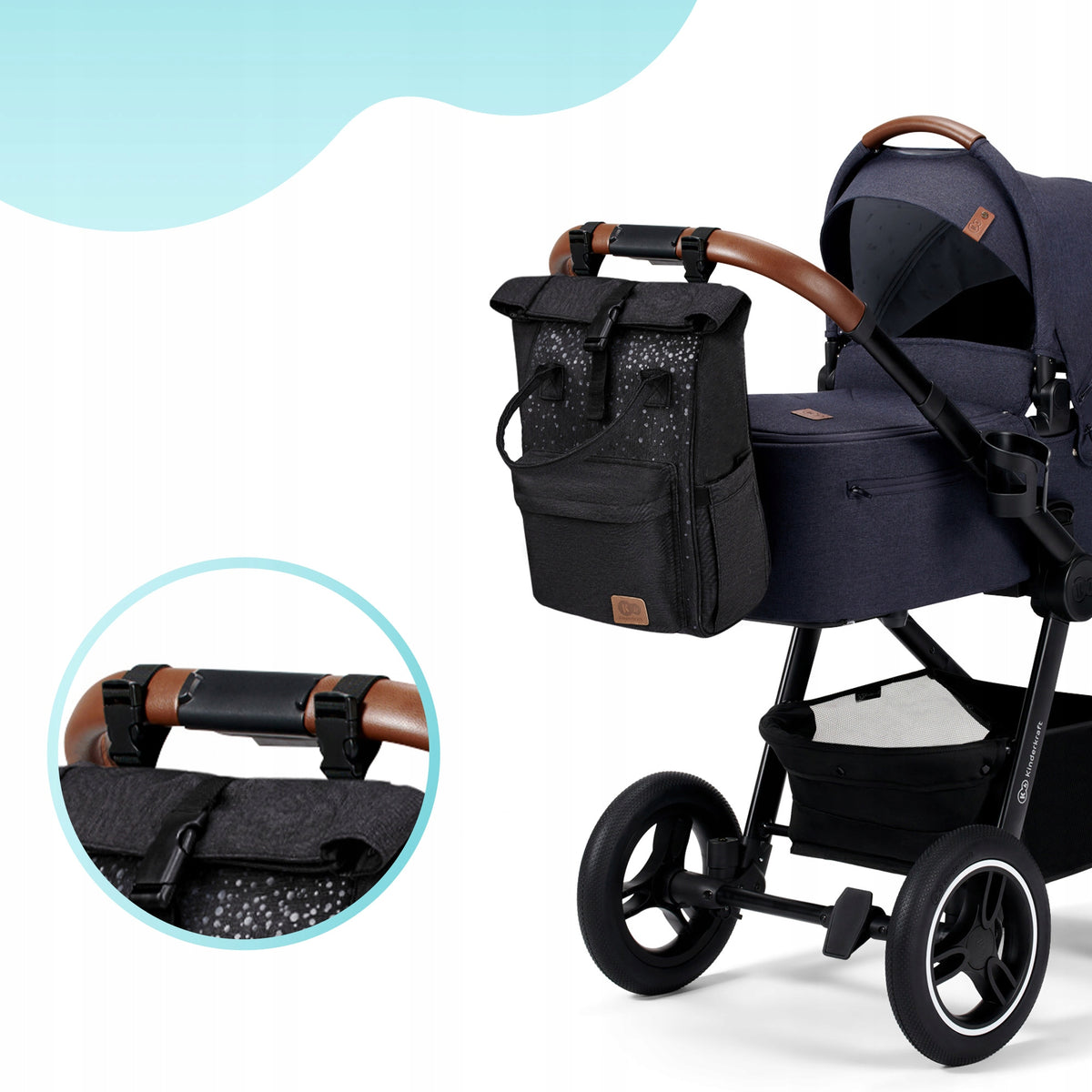 KINDERKRAFT MOONPACK CONFETTI plecak na pieluchy i akcesoria