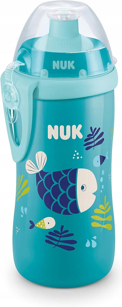 NUK Junior Cup BUTELKA 18 m+ ustnik push-pull 300 ml EFEKT KAMELEONA