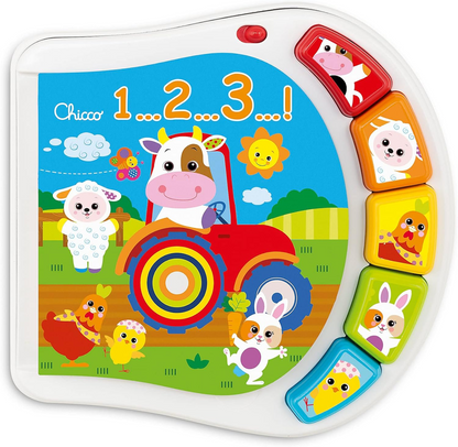CHICCO Counting Farm elektronisk læringsbog 19 x 19,5 cm