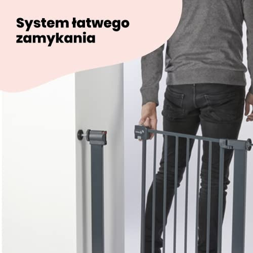 Safety 1st Easy Close Metal bramka rozporowa 73-80 cm czarna