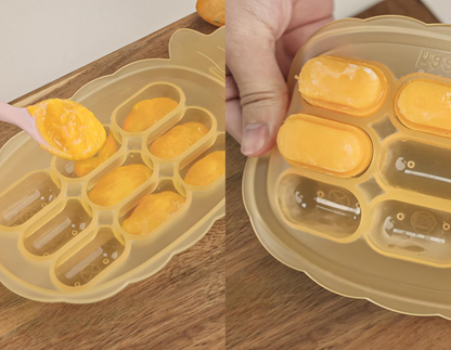 Tavă din silicon HAAKAA pentru congelarea alimentelor + capac