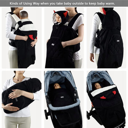 BEBAMOUR fleece cover for carrycot, pram, car seat