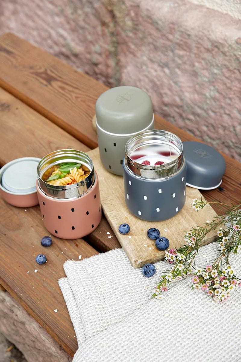 LASSIG Food Jar Happy Prints OCEĽOVÁ TERMOSKA NA JEDLO 350 ml