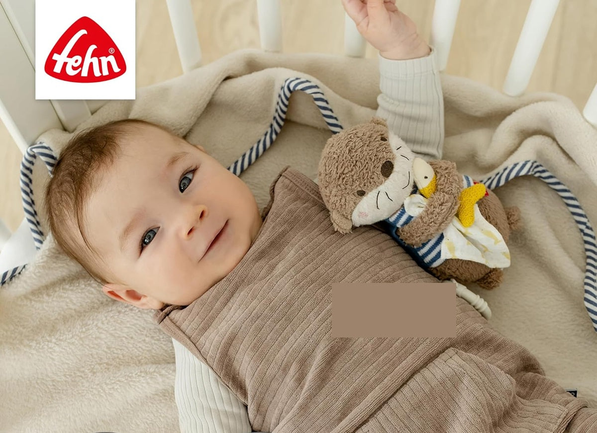 FEHN plush musical mobile OTTER 17 cm Brahms' lullaby