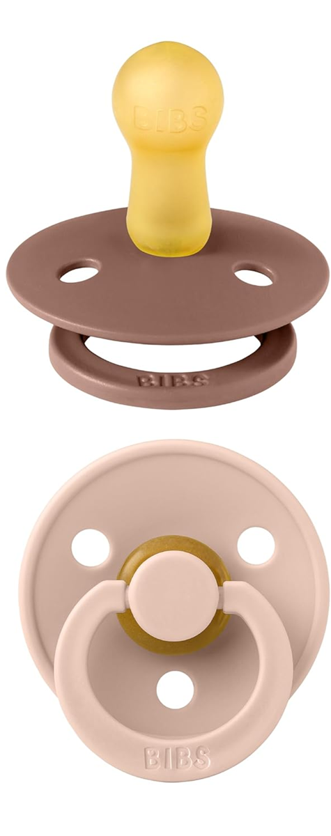 BIBS 2 rubber teats, round.rubber pacifiers
