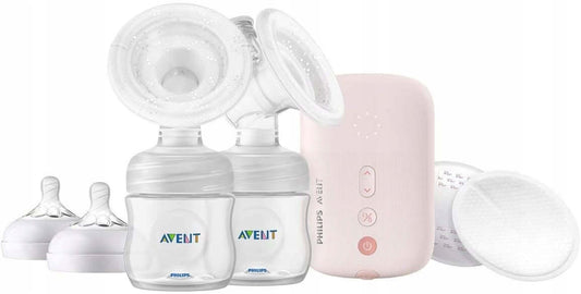 PHILIPS AVENT SCF397/11 podwójny LAKTATOR elektr.1. różowy elektryczny laktator z akcesoriami, Natural Motion, używany