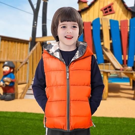 JIAMY kamizelka pikowana z kapturem dwustronna 100-110 – zdjęcie produktu 2