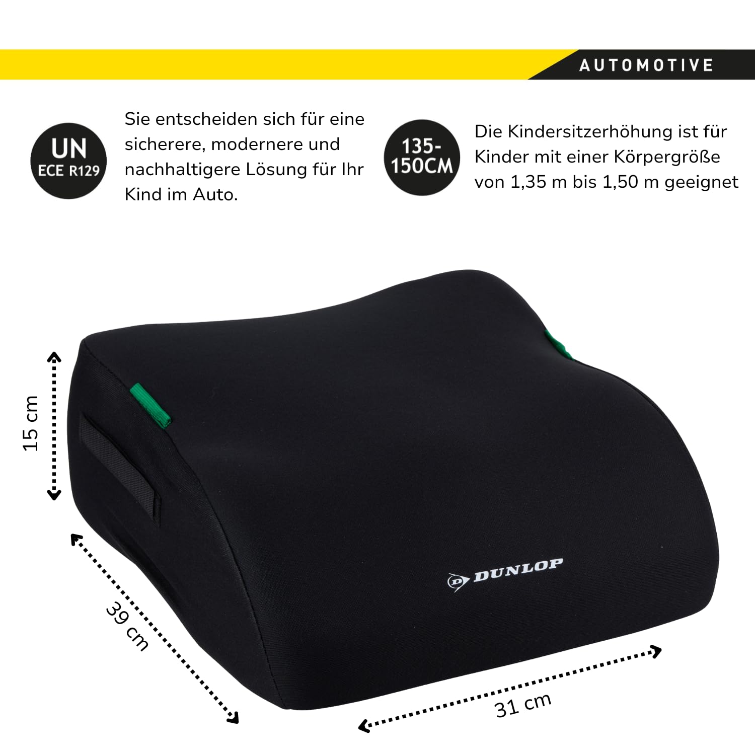 DUNLOP Car Booster podsedák do auta 135-150 cm