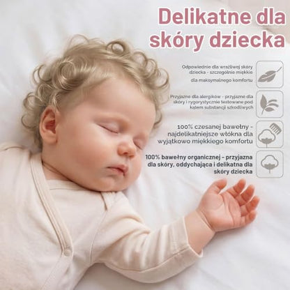 BABYBAY Deluxe Organic prześcieradło 89x50 cm białe