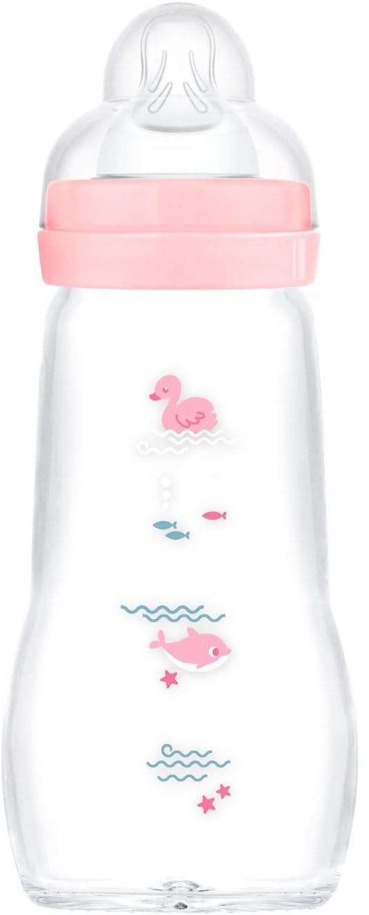 MAM Feel Good butelka szklana 260 ml smoczek 2 średni przepływ 2 m+ KACZKA