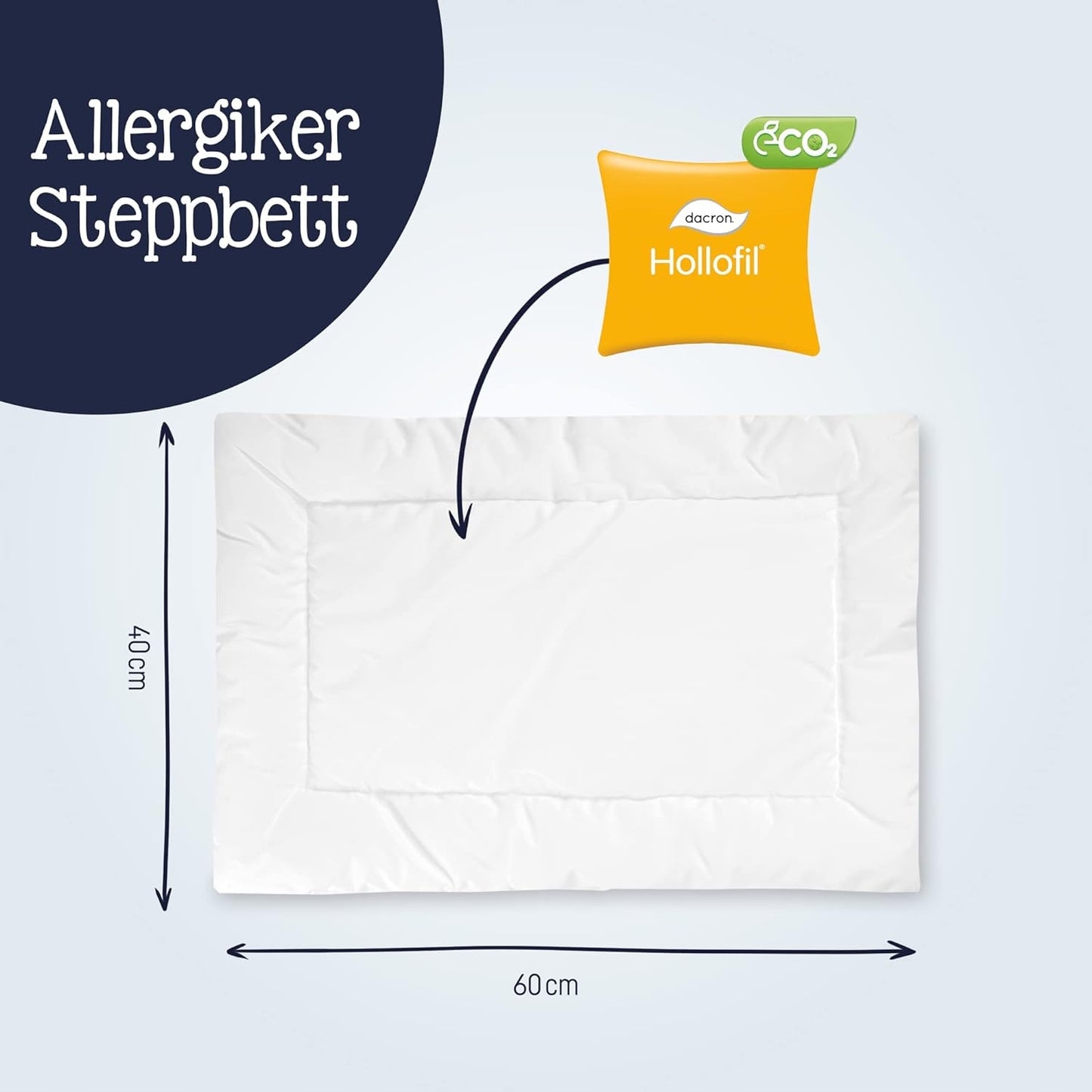 JLUIUS ZOLLNER Hygienainfant pillowquilt dimensions 40 x 60 cmFilling: soft polyester fleece, pillowcase: 100%
