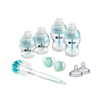 TOMMEE TIPPEE zestaw startowy advanced anti-colic 0+ butelki antykolkowe, smoczki, szczotka i smoczki uspokajające