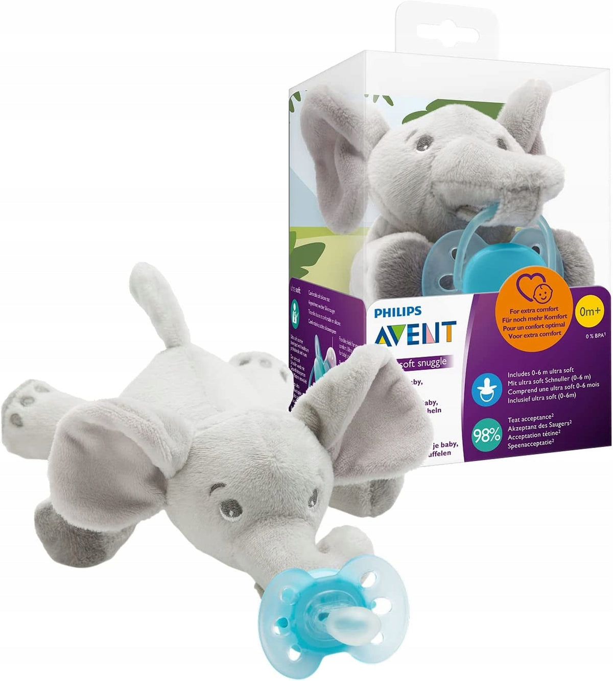 AVENT smoczek uspokajający z przytulanką 0-6m