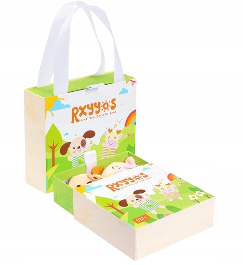 TOLOLO pluszowe przytulanki z grzechotką i piszczałką PIES i ŻYRAFA 13,5 cm – zdjęcie produktu 2