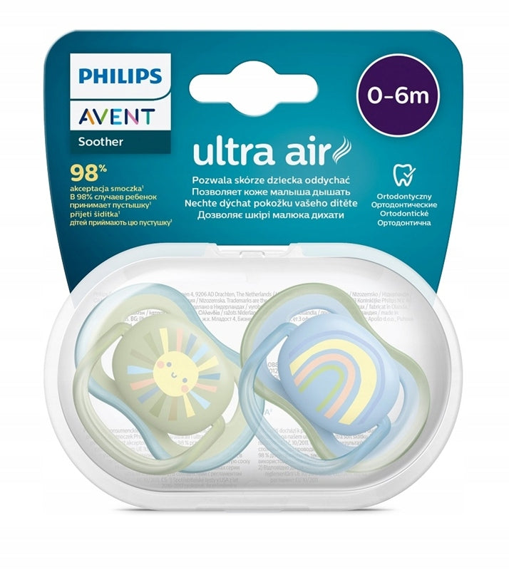 PHILIPS AVENT Ultra Air dudlíky, 2 ks, 0–6 měsíců