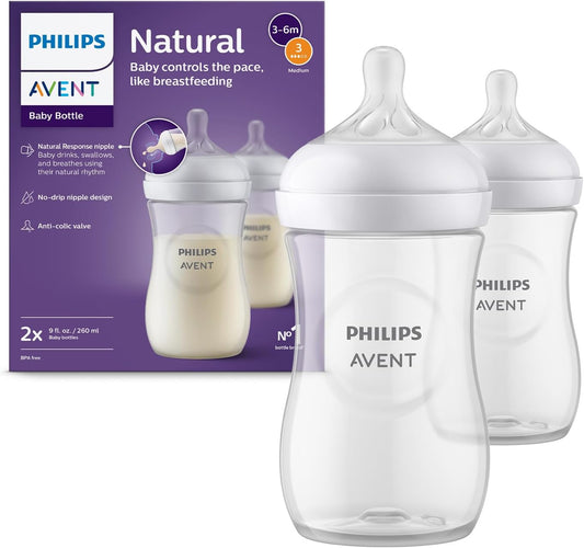 PHILIPS AVENT Natural RESPONSE newborn baby bottle x2