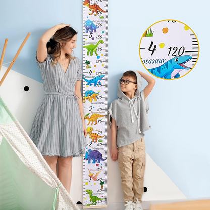 BEINOU 200 cm-es függő magasságmérő vászonból és fából