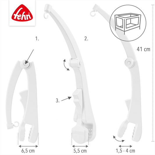 FEHNcarrousel holdermusic box not includedage 0 +colour whitedimensions can be seen in one of the