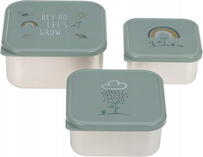 LASSIG Snackbox acél SNACKTARTÓ DOBOZOK x3