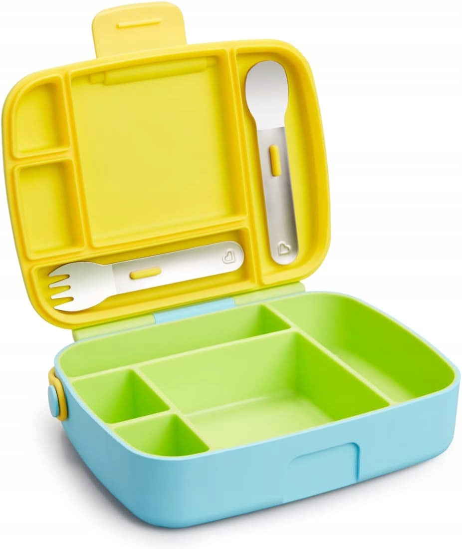 MUNCHKIN Bento Box δοχείο φαγητού + μαχαιροπίρουνα, 5 θήκες