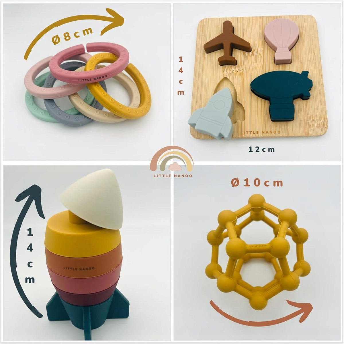 LITTLE NANOOsensory toy setage 6 m+multicoloureddimensions can be seen on one of the photosmaterials silicone