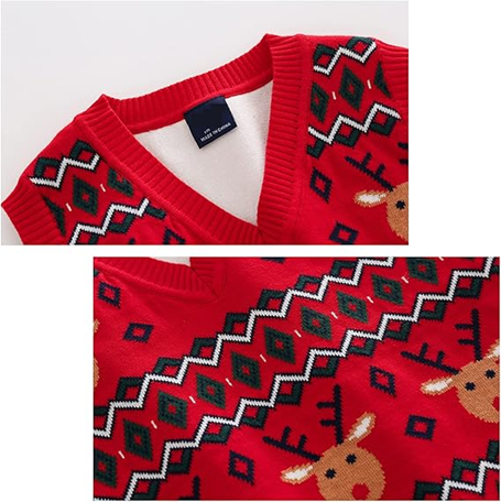 Pulover din bumbac fără mâneci TOTAMMY pentru copii de 4-5 ani, 120 cm, RENI