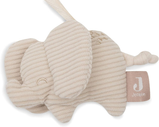 JOLLEIN bawełniany łańcuch-zawieszka do wózka i fotelika SŁONIE