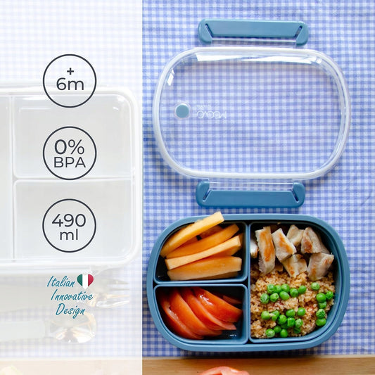 NUVITA Moovo Lunchbox mit 3 herausnehmbaren Fächern 490 ml
