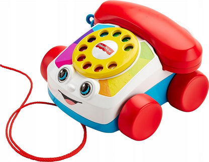 FISHER-PRICE telephone with a dial to turn and a string to pull