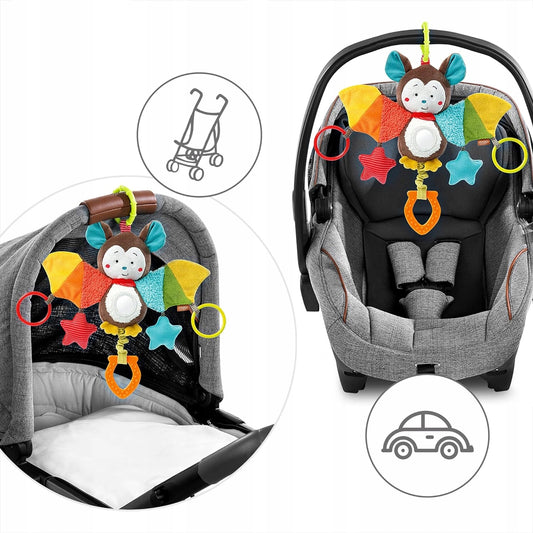 FEHN zawieszka z grzechotką i chwytakiem do wózka, fotelika NIETOPERZ 29 cm – zdjęcie produktu 2